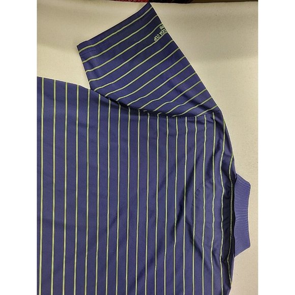 Men's XXL Navy Green Stripe Performance Seminole Golf Club Polo "Barracuda Cup" - Picture 10 of 12
